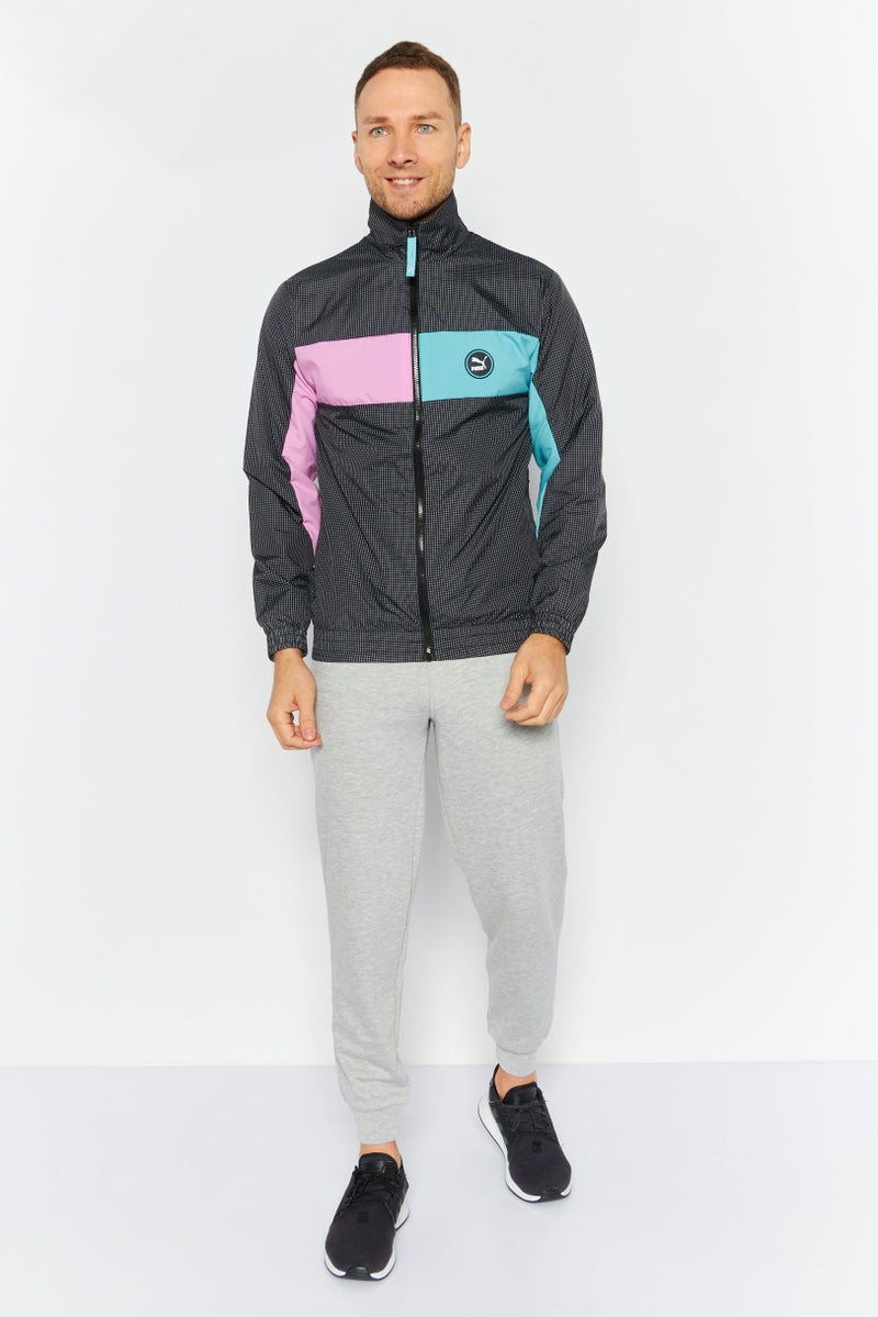 PUMA جاكيت رياضي للرجال بأكمام طويلة مناسب للخارج، مجموعة سوداء - Image 2